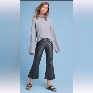 Anthropologie Zeus Cropped Leather Flares NWT; M